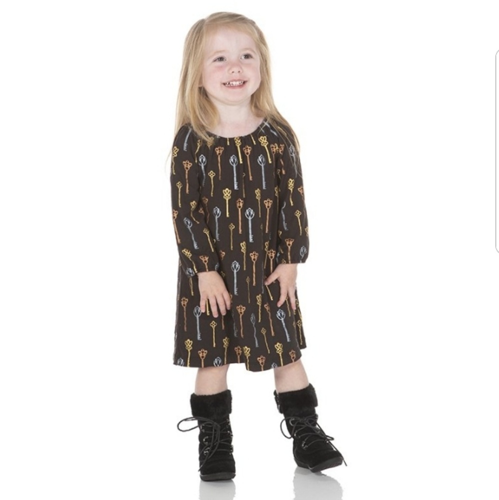 LAST CHANCE!Kickee Pants Dress & Headband in Victorian Keys